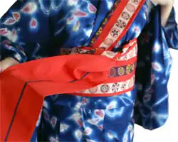 How to tie an obi A photograph of Bunko-musubi